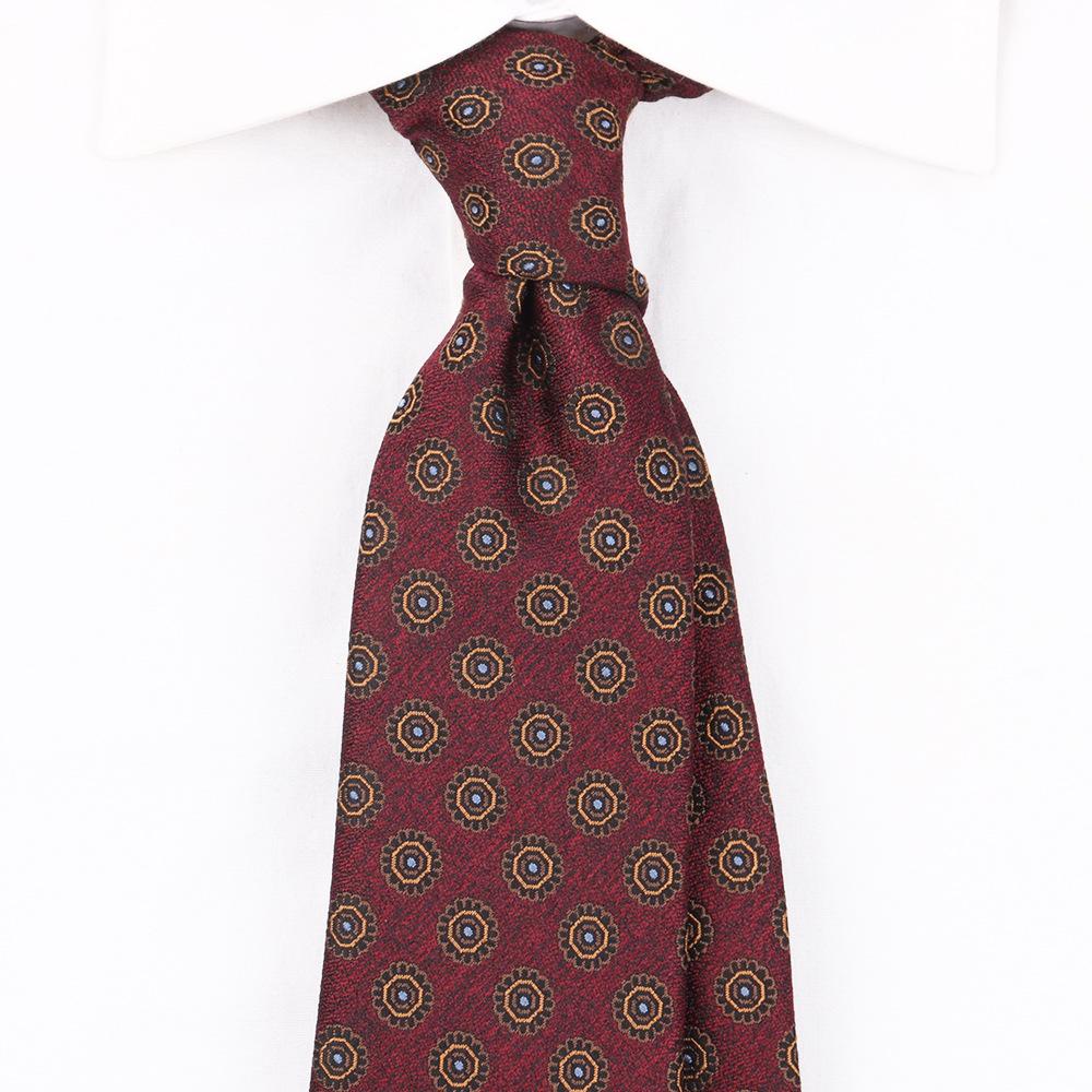 Галстук Мужской Ретро Темно-красный Британский 8 см Высокий Вкус Платье Профессиональный Бизнес Полосатый Свадебный Жених Свадебный Тренд