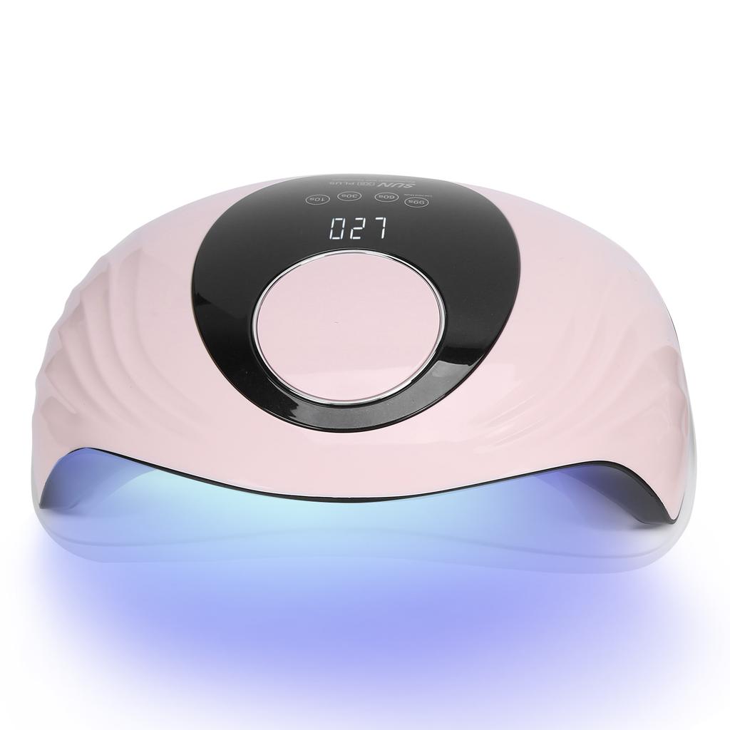 120W UV Nail Lamp LED Gel Polish Dryer Fast Dry Induction Manicure Tool 110‑240VPink US Plug