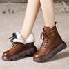 Snow Boots Women's Winter Fluff Cotton Boots Thick-soled Martin Boots Short Boots Plus Velvet Warm Cotton Shoes
