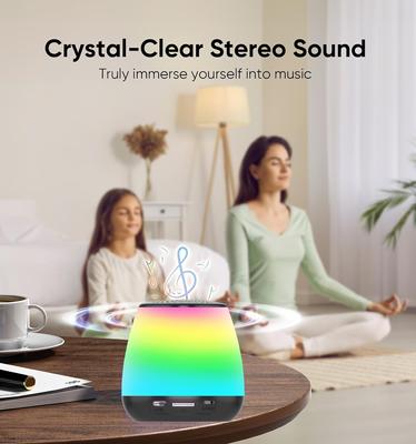 Портативный светодиодный Bluetooth-динамик с ночником, объемным звучанием сабвуфера, подходит для отдыха на природе, походов на пляж