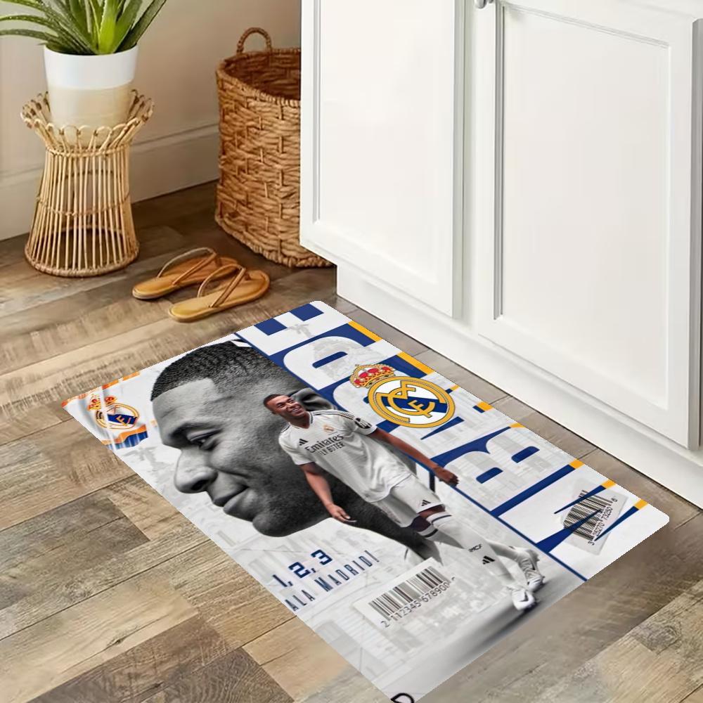 Real Madrid Kitchen Carpet Nonslip Floor Mat Ideal For Indoor And Outdoor Entryway Door Mat Laundry Room Bathroom Foot Mat