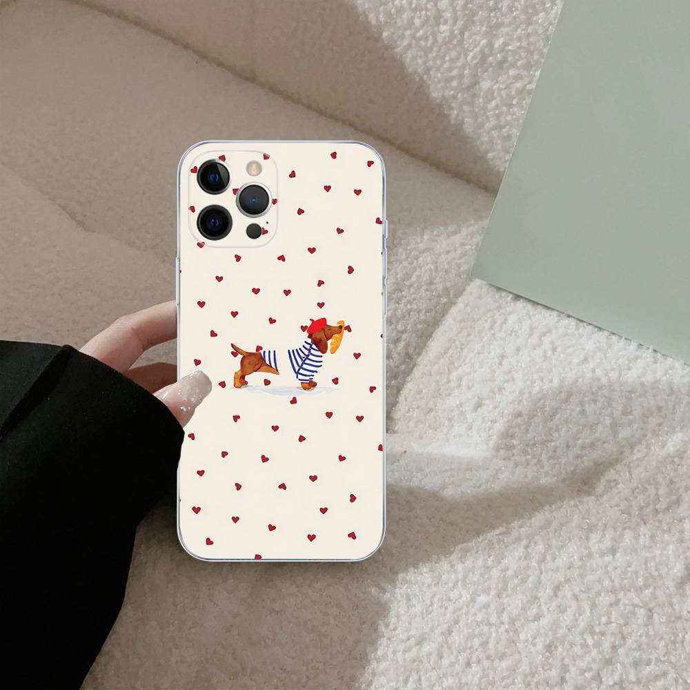 Такса Черная Полоска Для IPhone 17 16 16e 15 14 13 12 11 Pro Max Mini Plus Чехол для Телефона