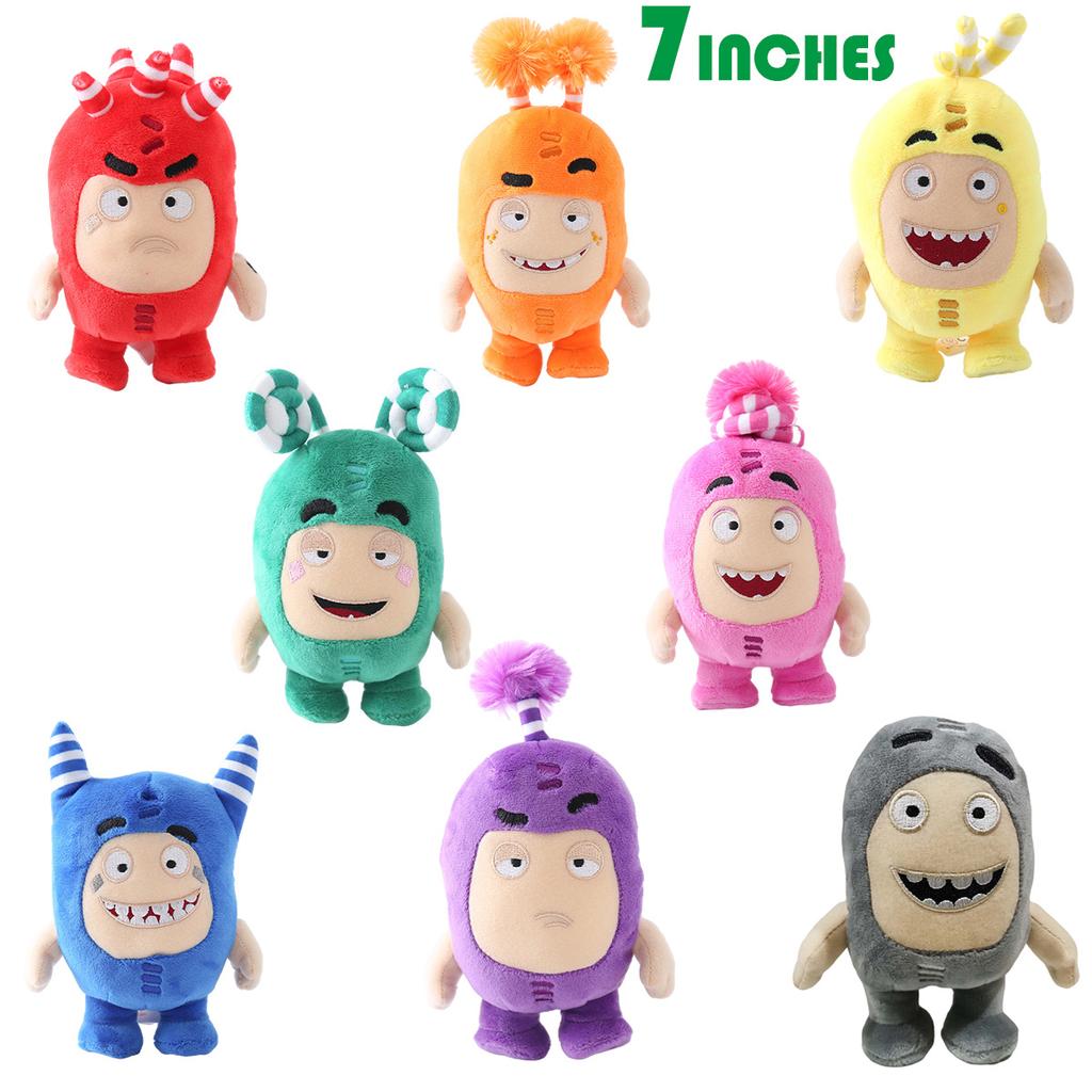 Новые 8 шт./Лот Мультяшные Плюшевые Игрушки Oddbods Набитые Игрушки для Детей Коллекция Детских Игрушек Кукла для Детей Рождественский Подарок на День Рождения Украшение для Дома 18 см