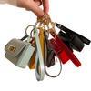 Mini Small Bag Keychain Pu Leather Portable Rope Change Bag Accessories Pendant Mobile Phone Bag Jewelry Pendant Gift