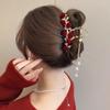 Elegant Rose Tassel Hair Claws For Women Girls Sweet Versatile Shark Clip Exquisite Party Hair Accessories Gifts