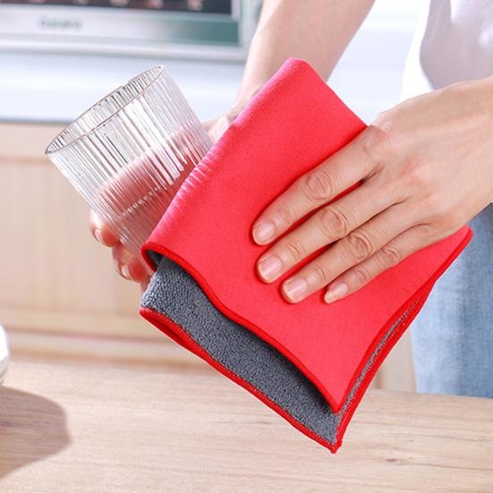 Три размера утолщенное подшиваемое полотенце для мойки автомобиля водопоглощающая двухсторонняя флисовая ткань для чистки