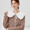 Double Layered Doll Fake Collar for Women's Autumn Trendy Shoulder Wraps Shirt Detachable Collar Small Shawl False Collar