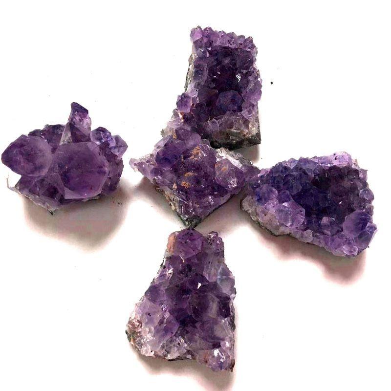 Natural Quartz Amethyst Geode Druzy Crystal Cluster Healing Decor Specimen