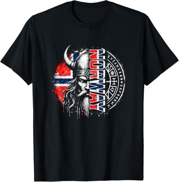 Vintage Norway Shirt with Norwegian Flag and Norge Gift T-Shirt