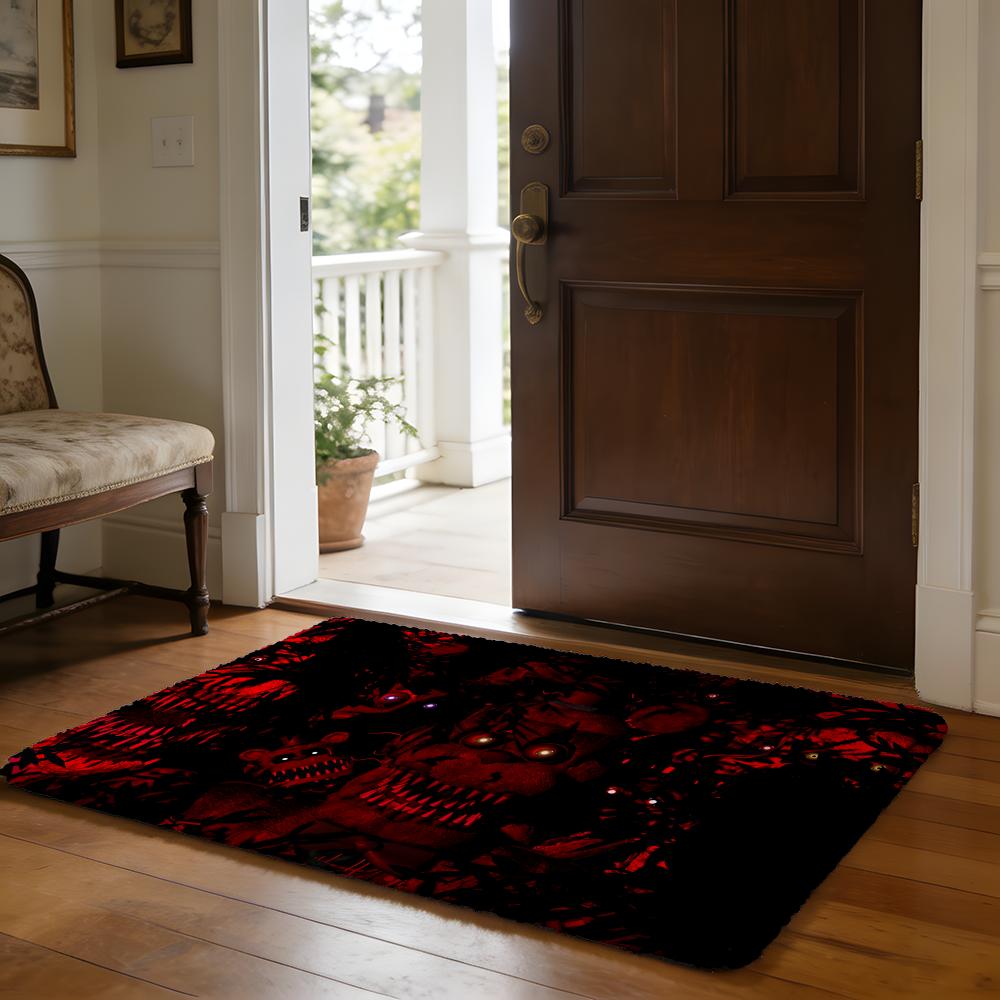 Floor Mat Soft Flannel Rug Non Slip Absorbent Mat for Bathroom Bedroom Home Decor Anime F Five N Nights at F Freddy