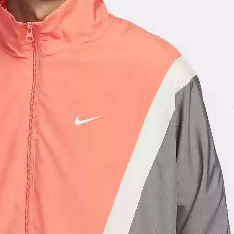 Nike As M Nk Df Wvn Icon Jacket Startfv Color Block Loose Retro Sports Woven Stand Collar Long Sleeve Jacket Men Jacket Red FZ0249-643