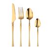 Buyer Star Stainless Steel Cutlery Includes and Western Scandinavian Dinner Mirror Dishwasher Available In Multiple Colors Set, Gold, 4-Piece Set,