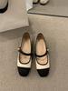 Fashion Women Flat Shoes Fashionable Versatile Square Toe French Mary Jane Shoes Women Summer Soft Soled Beanie Shoes Zapatillas De Muje