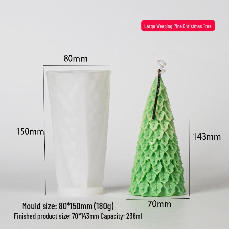 3D Christmas Tree Silicone Mold for Candles and Aromatherapy