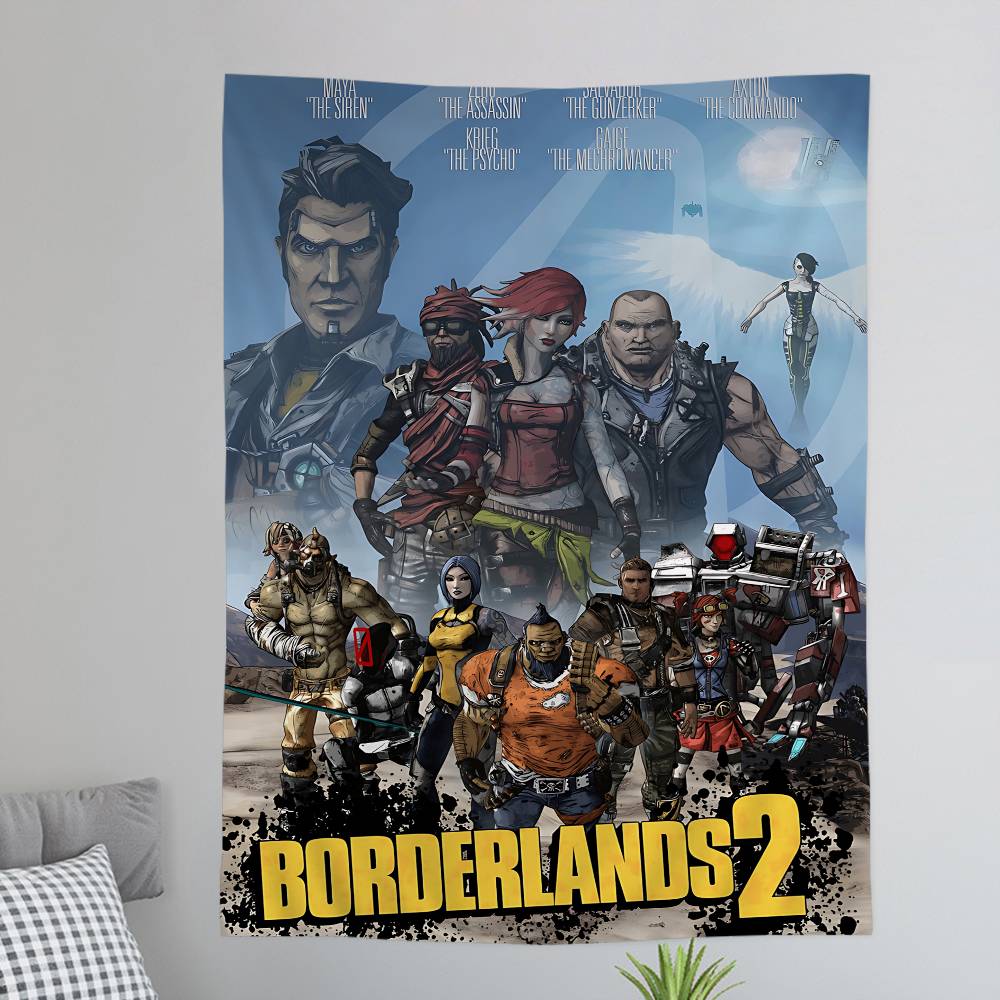 Игровой BORDERLANDS Напечатанный Большой Настенный Гобелен Настенное Украшение Домашний Декор Покрывало
