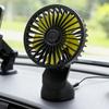 Single Head Small Cooling Air Fan Multi-Angle Rotatable Portable Vehicle Fan 3 Speeds for Dashboard SUV RV Truck Sedan