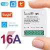 Tuya 16A Mini Wifi Smart Switch Module Support 2 Way Control Smart Home DIY Universal Breaker Works With Alexa Google Home