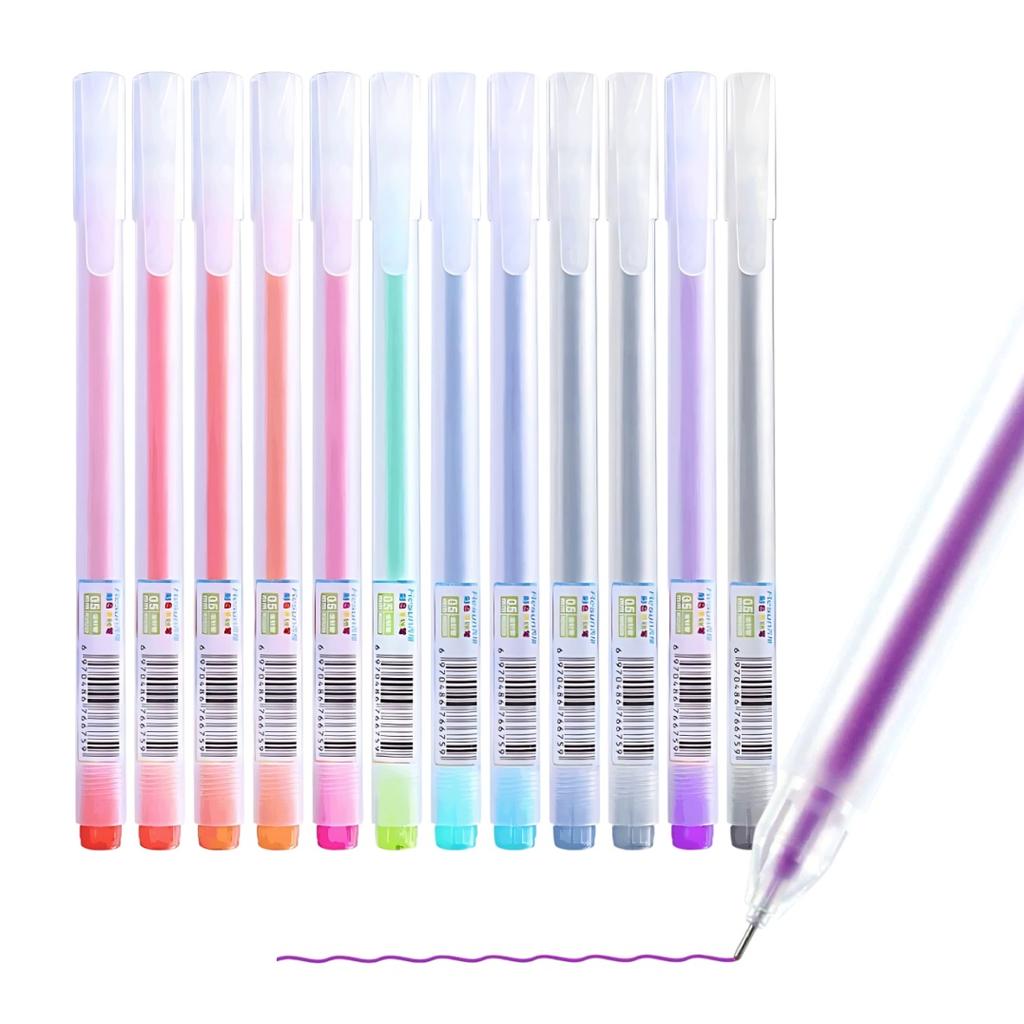 12 Colors Gel Pens Set – Smooth Writing, Vibrant Colors for Student Study, Diaries, Crafts, Back To School