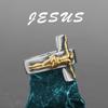 Retro Cross Jesus Stainless Steel Ring for Men & Women Antique Gothic Metal Ring Zircon Christian Accessories Blessing Gift