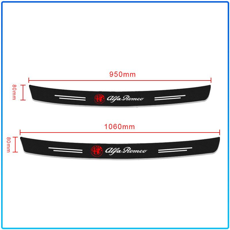 1pcs Carbon Fiber Car Trunk Rear Bumper Sticker Guard Plate Protector For Alfa Romeo 147 159 156 Giulietta Giulia Mito Spider Alpha Nheadrest