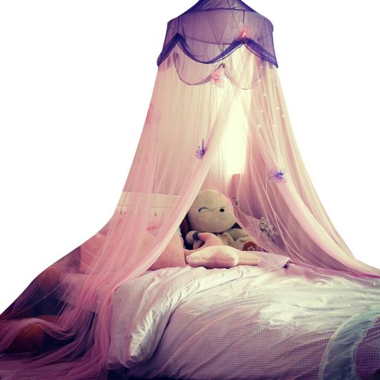 Тюль со звездой и бабочкой, детская кровать, купольный балдахин, занавеска, подвесная палатка с москитной сеткой