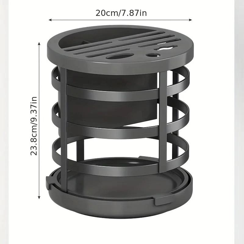 Держатель кухонных ножей Настольные ножи Вращающаяся дренажная стойка Многофункциональные ножи Интегрированная стойка для хранения Кухонные принадлежности