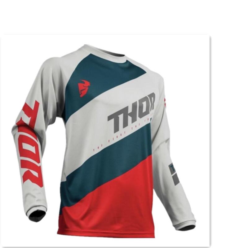 Мужская дышащая футболка с длинным рукавом для внедорожного мотоцикла на весну/лето