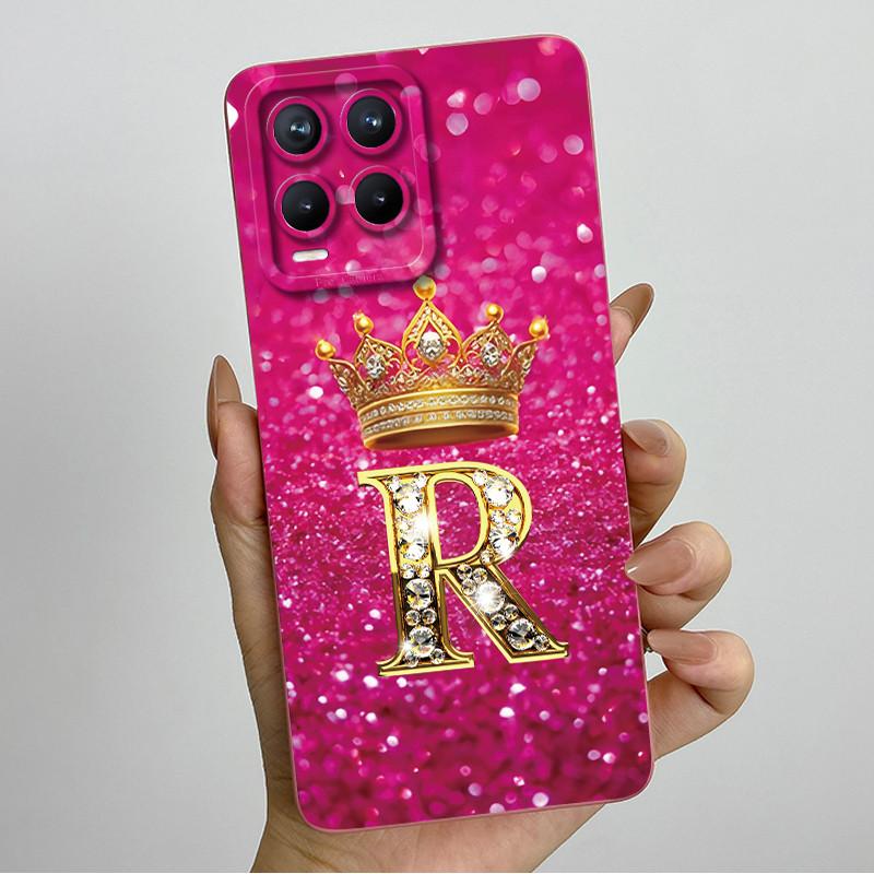 Для Realme 8 Pro RMX3085 RMX3081 Модный чехол для пары с инициалами для Realme8 8Pro 4G Мягкий силиконовый защитный чехол