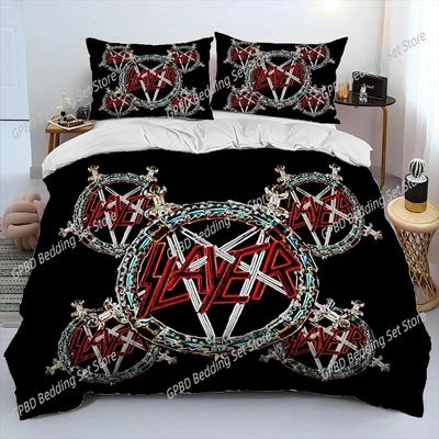 3D Печать Slayer Хэви-металл Музыкальный Комплект Постельного Белья Спальня Мягкий Современный Покрывала Удобное Пододеяльник Одеяло Наволочка