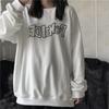 Autumn New Loose Letter Printed Round Neck Long-sleeved Sweatshirt for Female Students Thin Coat Clothes for Women