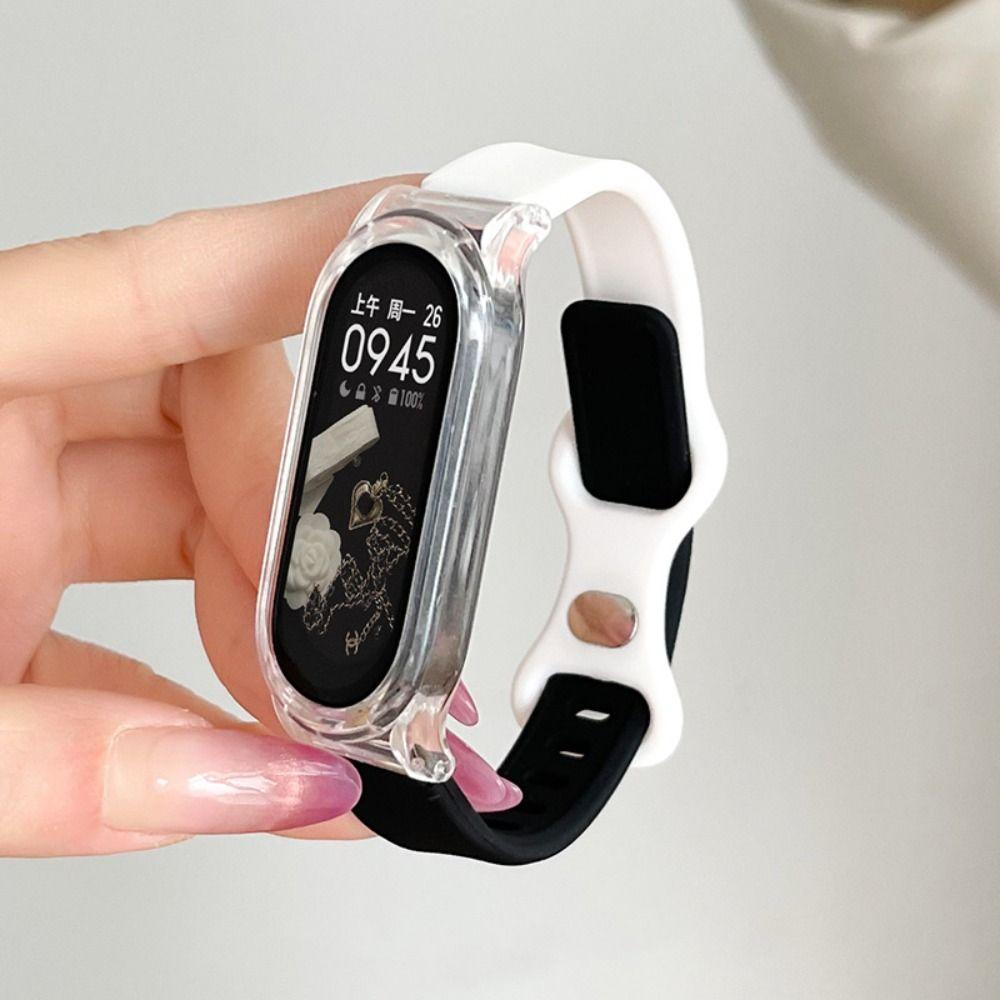 Мягкий ремешок из ТПУ с пуговицами, новый сменный ремешок для Xiaomi Mi Band 8 Summer