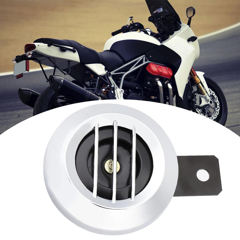 Universal Motorcycle Electric Loud Horn Siren 12V 110DB Waterproof Round Horn Speaker