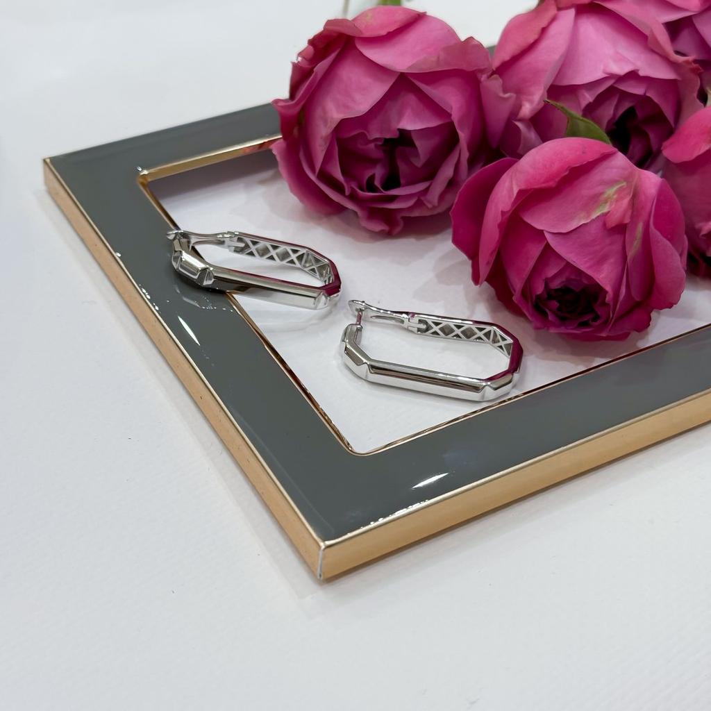 Серебряные серьги без камней (2175230)