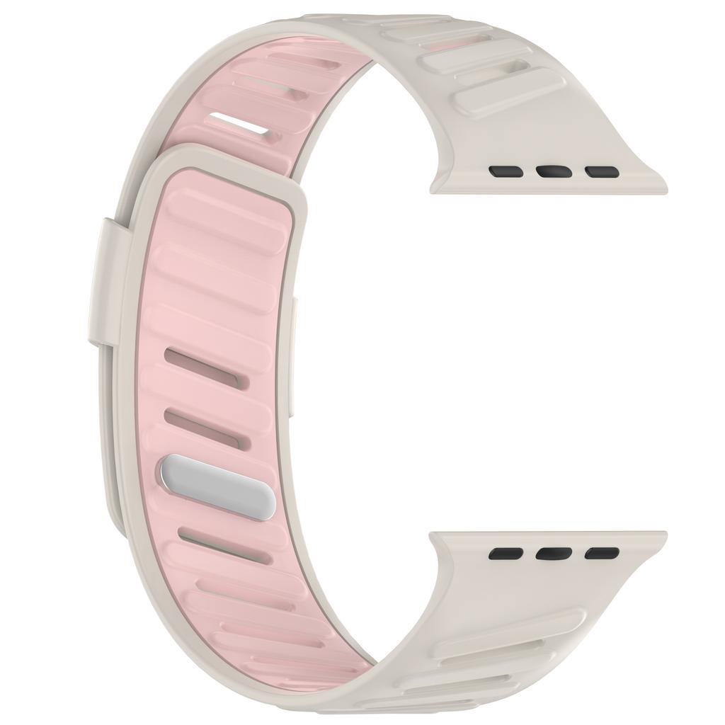 Двухцветный спортивный ремешок для Apple Watch Ultra 3/2/1 49 мм 41 42 45 44 46 мм, дышащий силиконовый ремешок для Iwatch серий 11 10 9 8 7 SE