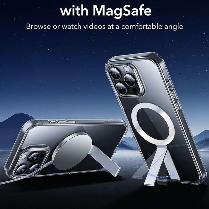 Coque de protection - BOOLING - pour iPhone 16e - Silicone Antichoc - Support Magnétique - Transparent