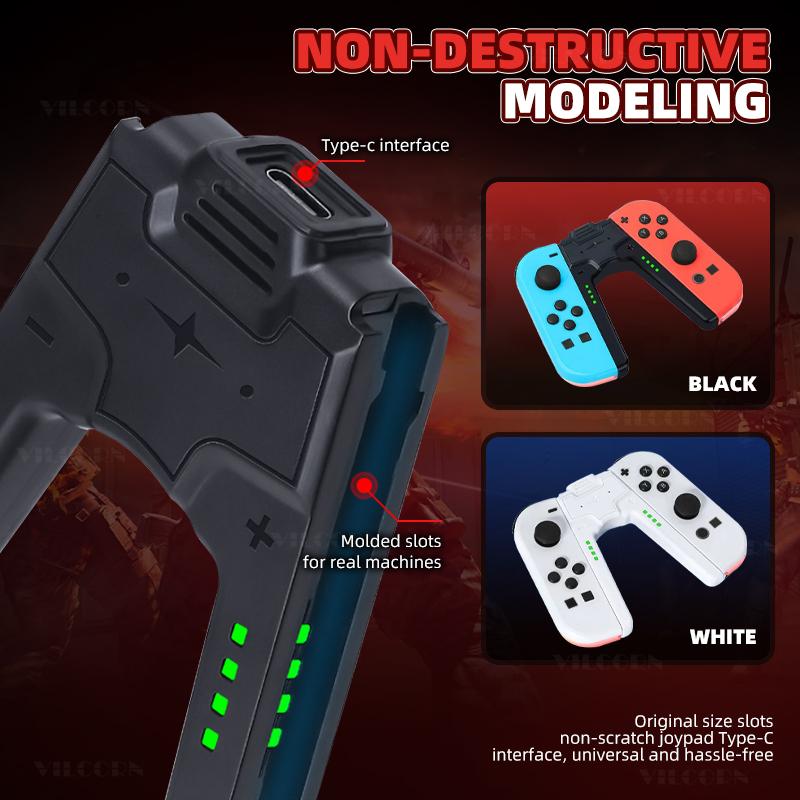 Сменный контроллер Joy для Switch Oled Lite Joypad L/R Съемный геймпад с датчиком движения/вибрацией/6-осевой гироскопической рукояткой для зарядки