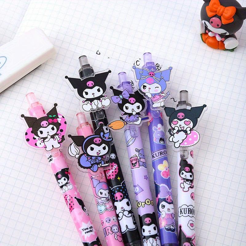 48 шт. Sanrio Kuromi 0,5 мм Мультяшный Эльф Наклейка Нажимная Ручка Милая Стильная Девочка Нейтральная Ручка Подарочная Ручка Ручка Для Подписи Сезон Возвращения в Школу