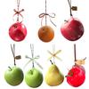 Fruit Car Pendants Artificial Foam Fruits Rear Mirror Car Charm Christmas Tree Hanging Ornaments for Auto Accessory Xmas Decor