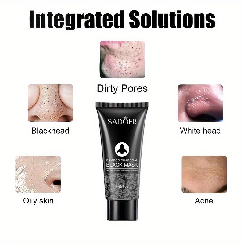 Маска для глубокого очищения носа с бамбуковым углем — удаляет черные точки, сужает поры, уменьшает акне, подходит для всех типов кожи