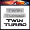 3D Premium ABS Twin Turbo Letter Sticker Tail Bumper Badge Auto Rear Trunk Emblem Accessories Exterior Decoration