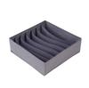 Foldable Underwear & Socks Storage Box with Dividers - Wardrobe Organizer for Bras and Panties.