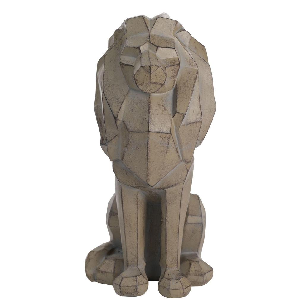 Naturecraft Geometric Sitting Lion Figurine