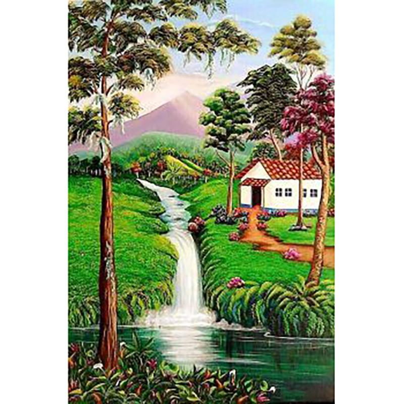 DIY Forest Tree 5D Diamond Painting Full Round Drill Scenic Diamond Embroidery Cross Stitch Mosaic Kits Wall Art Home Decor
