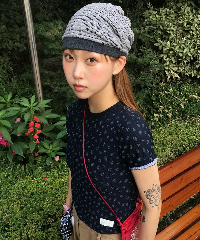 LARTIGENT L19 Flower T-Shirt(Navy)