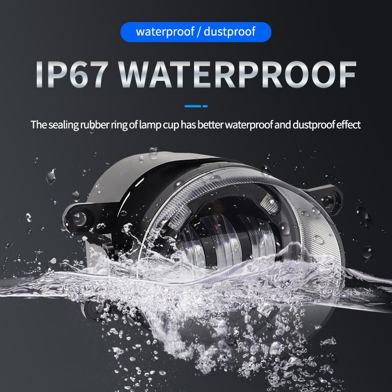 LED Fog Light Running Light 30W DRL PTF Lenses Projector Lens for Toyota Corolla Camry