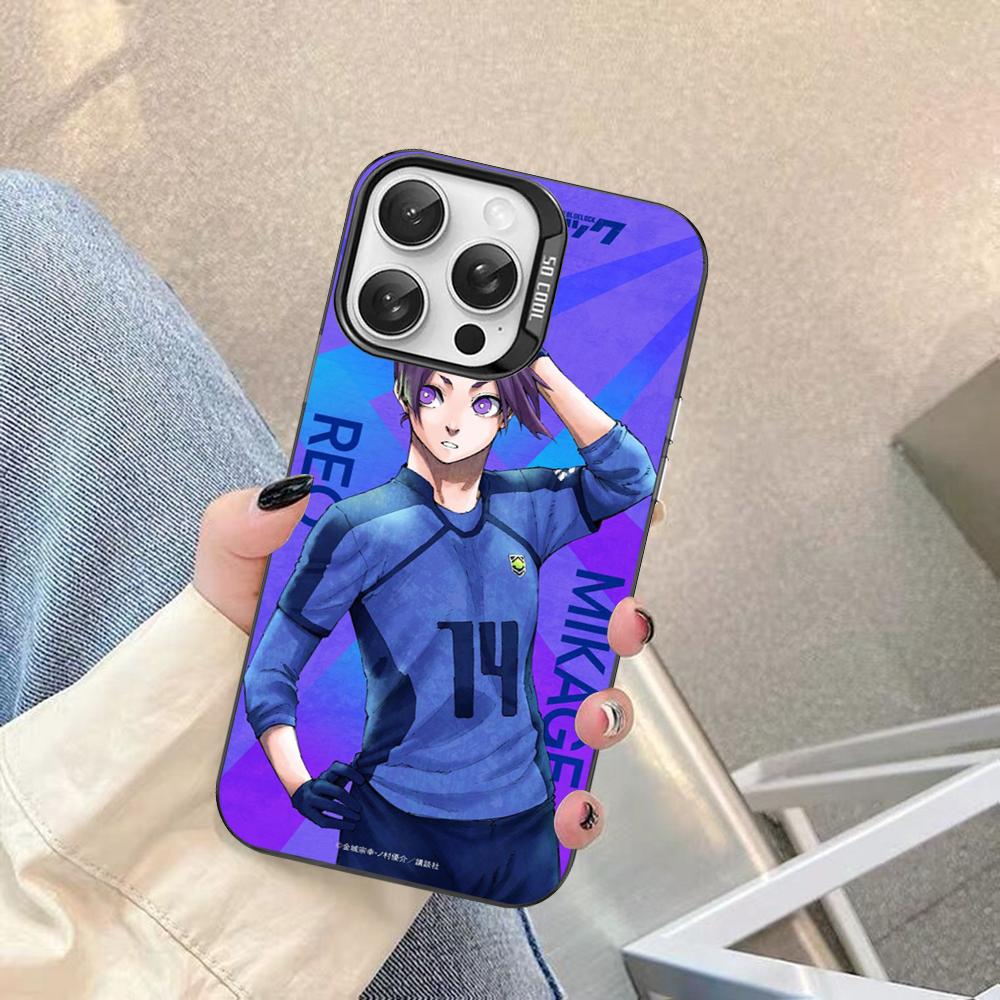 Чехол для телефона BLUE LOCK Аниме Для IPhone 16 15 14 13 12 11 Pro Max X XR XSMAX 8 7 Plus Матовый Ударопрочный Задняя крышка