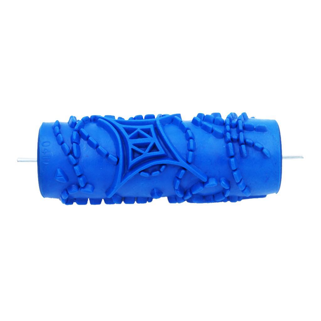 5-дюймовый тисненый малярный валик с рукавом для настенного трафарета, кисть с цветочным узором, декор #6