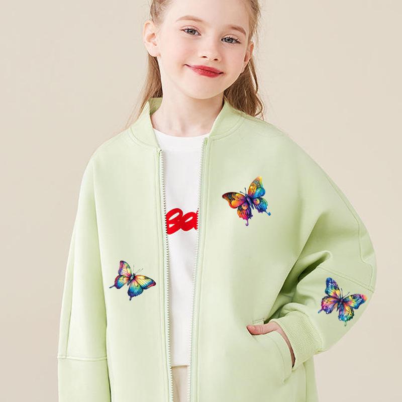 Новая полностраничная термонаклейка с изображением цветов и бабочек