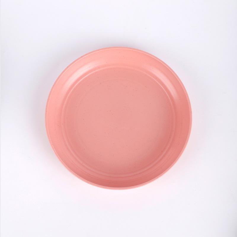 Food Plate Lightweight Wheat Straw Plates Unbreakable Dinner Plates Dishwasher Microwave Safe BPA Free Plastic Dinner Plates