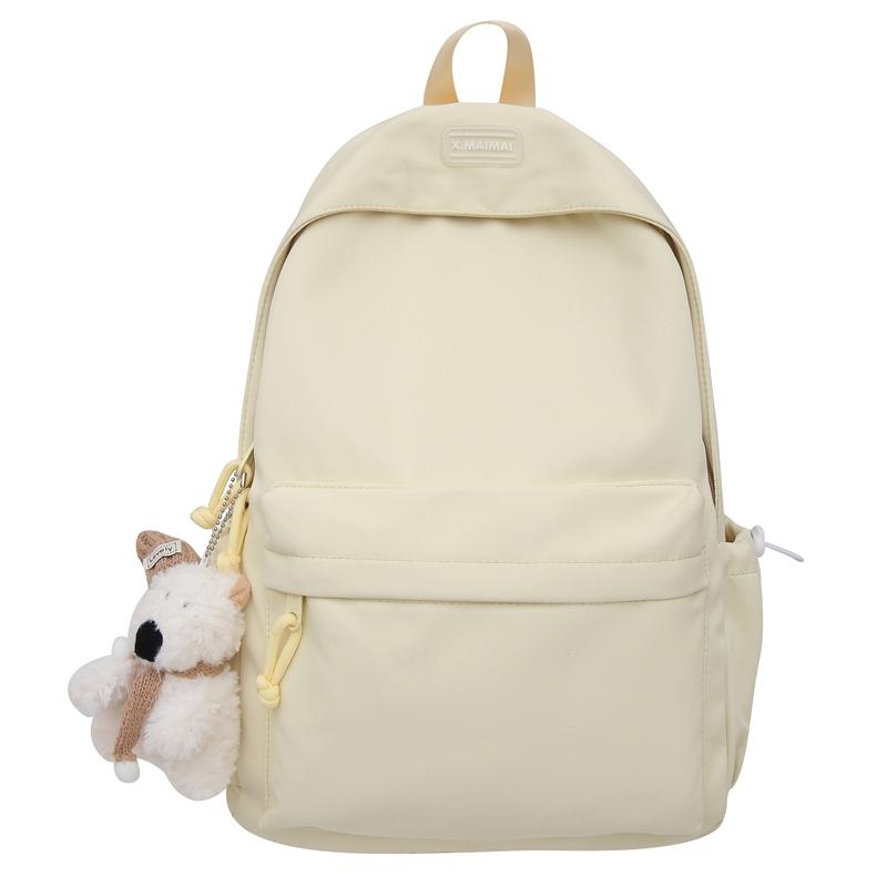 Студенческая школьная сумка однотонный кампусный рюкзак женский большой емкости рюкзак